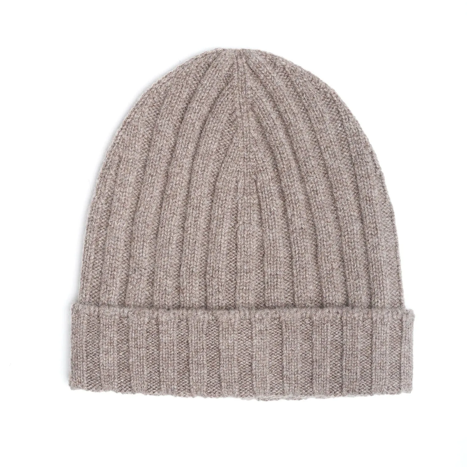 TAUPE COLOUR RIBBED BEANIE