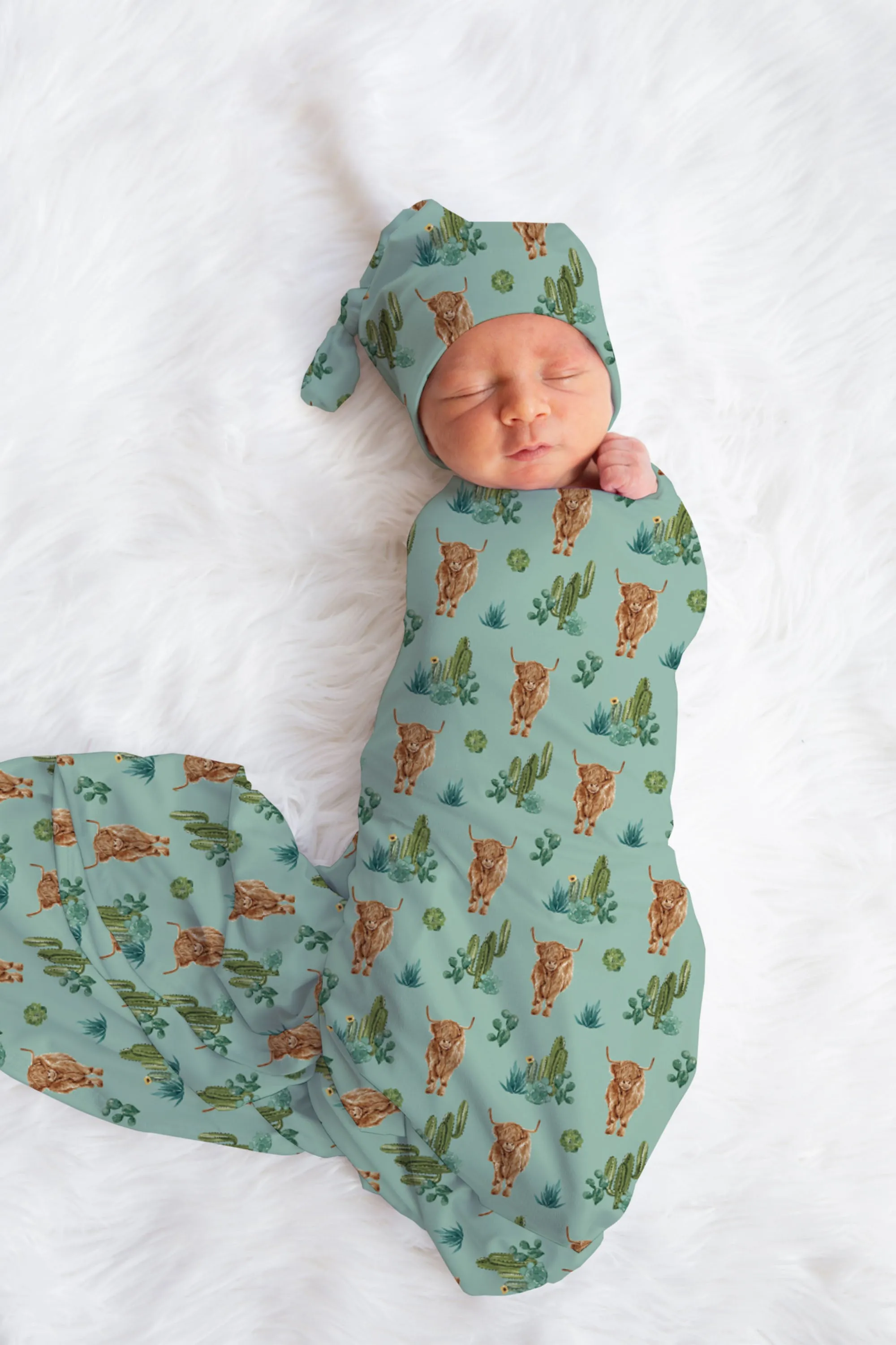 Teal Boho Desert Full Throttle Swaddle Set