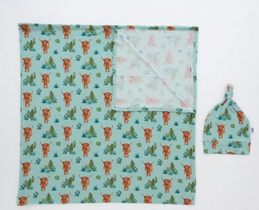 Teal Boho Desert Full Throttle Swaddle Set
