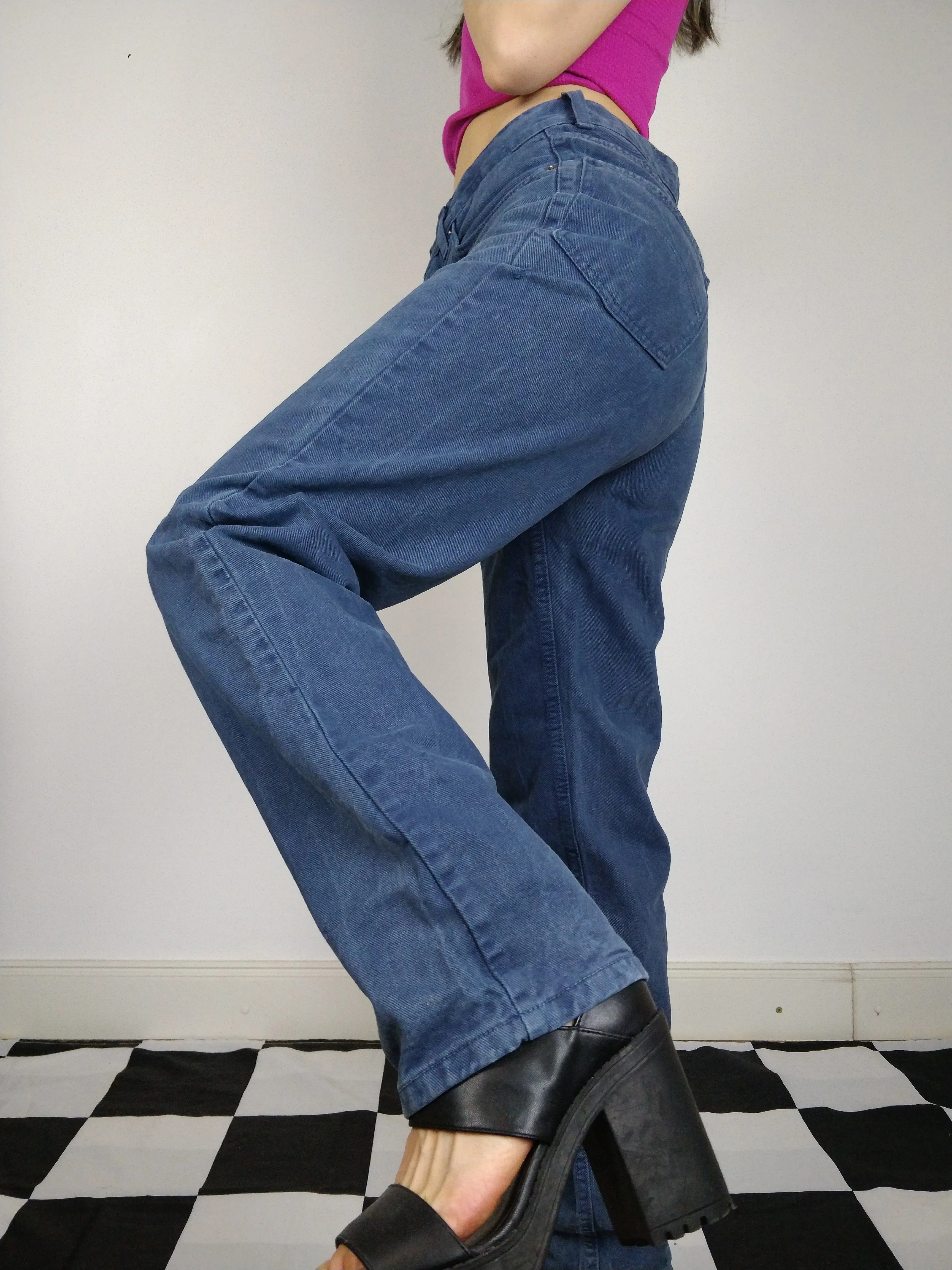 The Blue Raybest | Vintage blue Raybest high waist denim straight fit pants XS-S