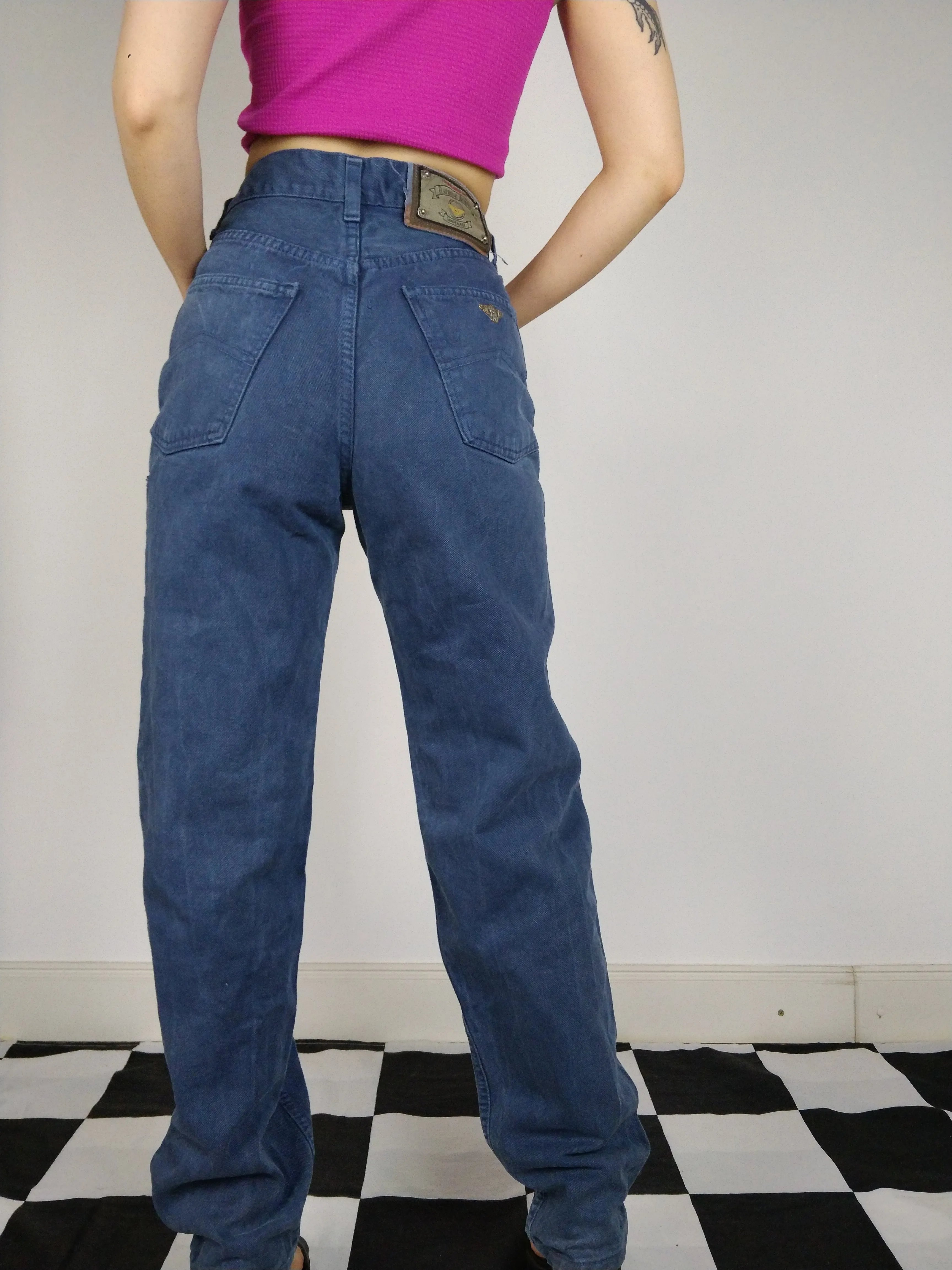 The Blue Raybest | Vintage blue Raybest high waist denim straight fit pants XS-S