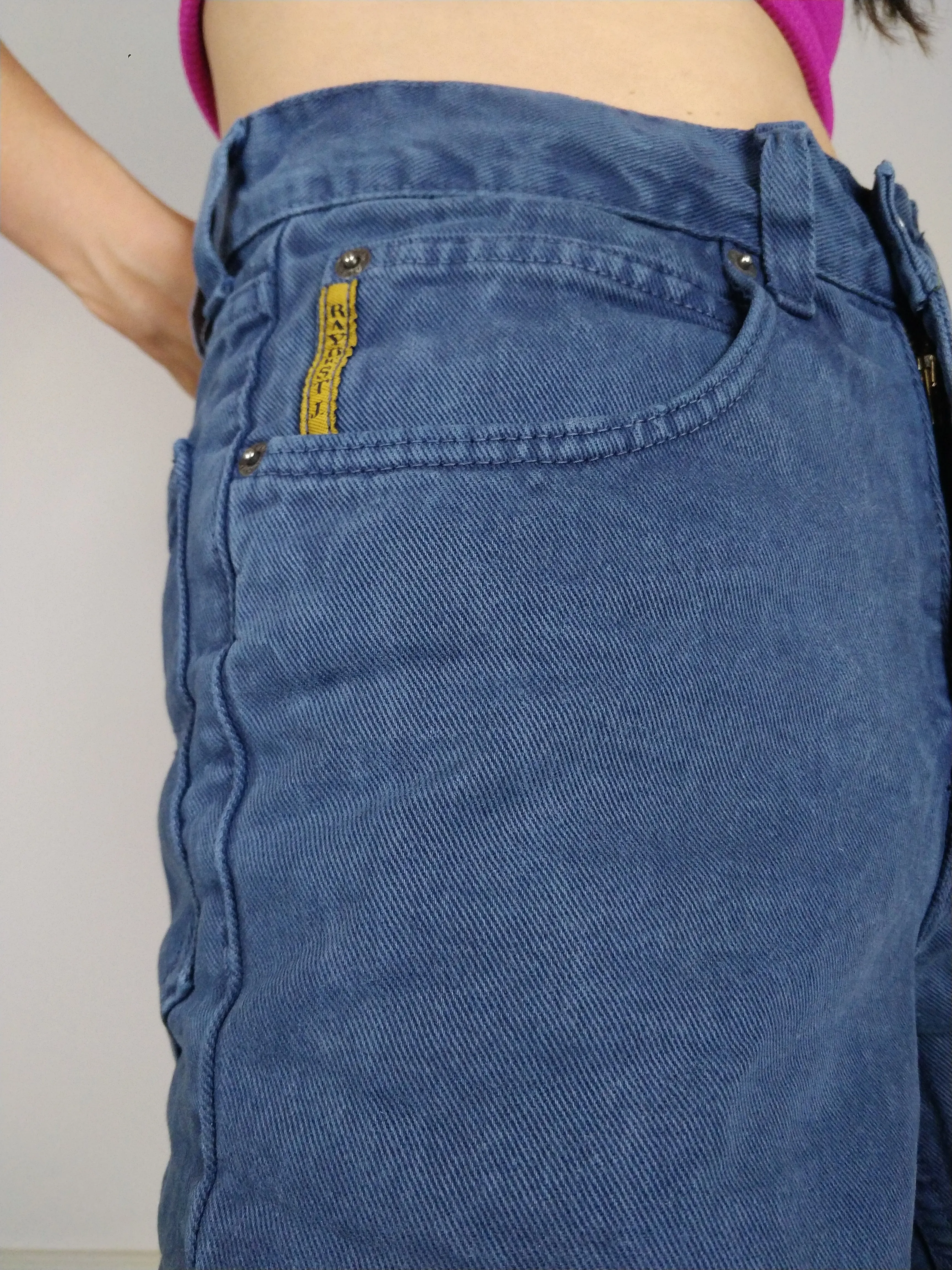 The Blue Raybest | Vintage blue Raybest high waist denim straight fit pants XS-S