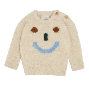 The Campamento Ecru Happy Face Baby Sweater