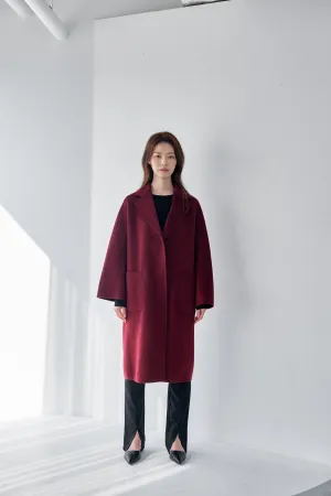 THE CLASSIC COAT - BURGUNDY 90/10
