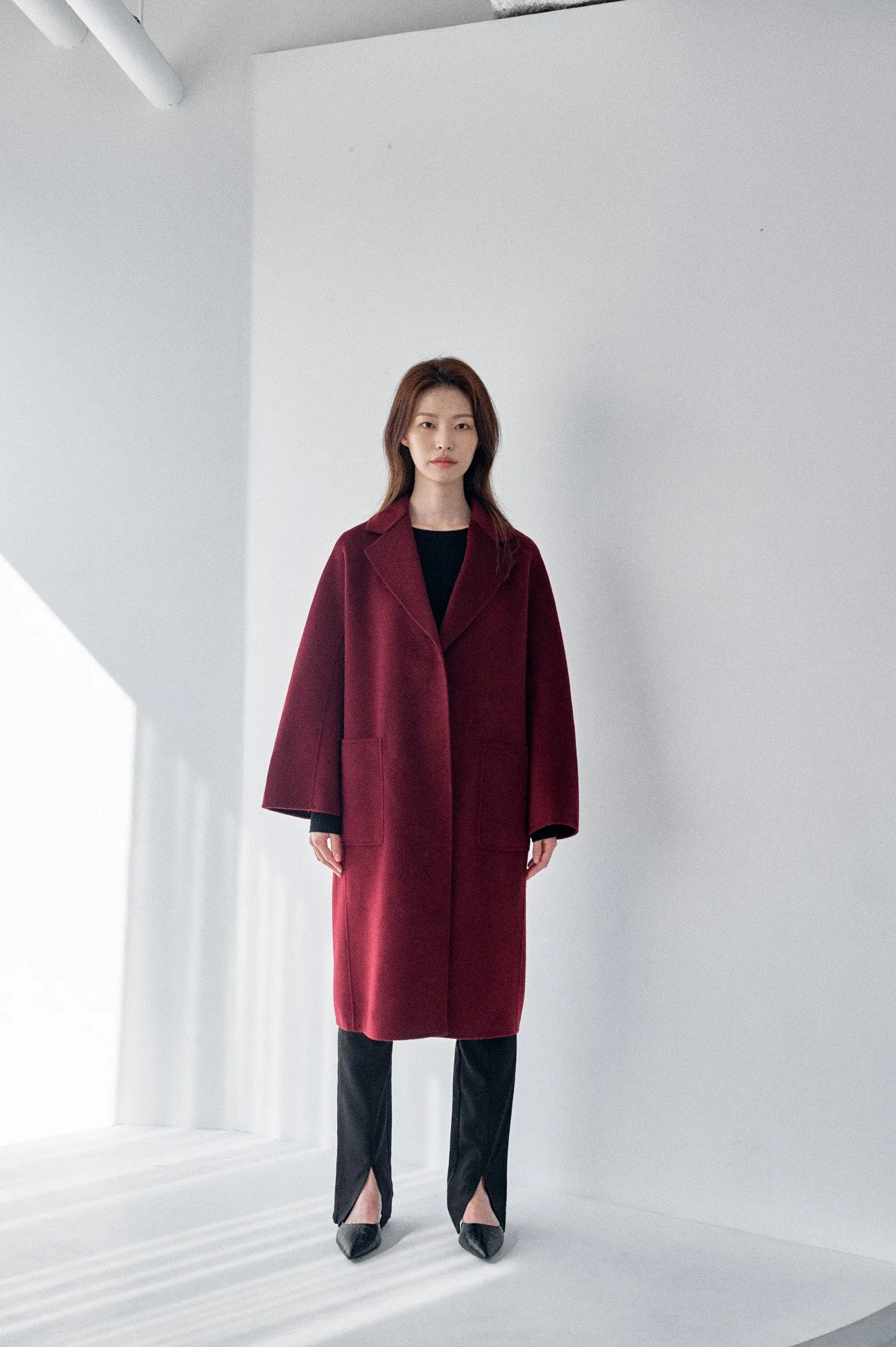 THE CLASSIC COAT - BURGUNDY 90/10