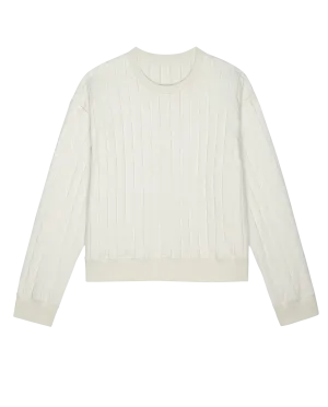 The Reversible Quilted Avalanche Sweatshirt. -- Chalk