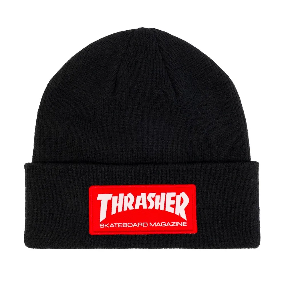 Thrasher Magazine Patch Logo Beanie - Black