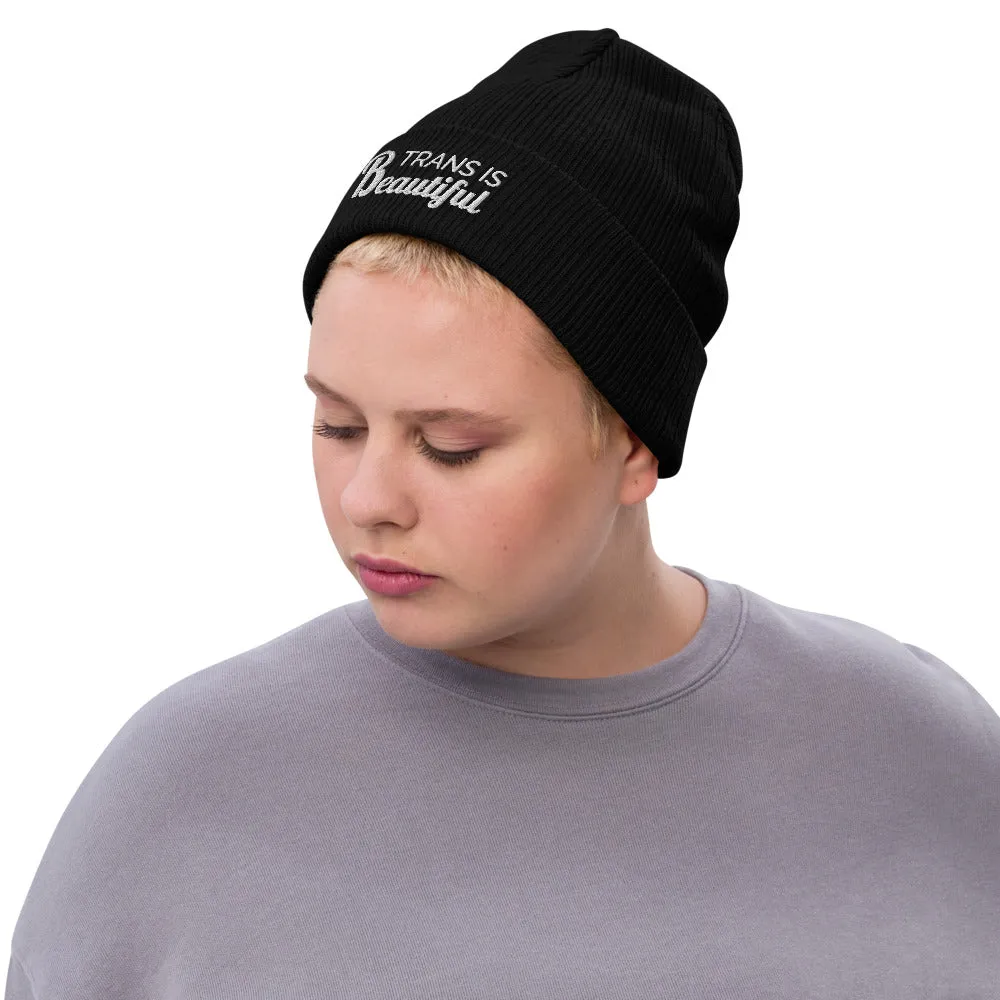 Trans Is Beautiful Eco Beanie