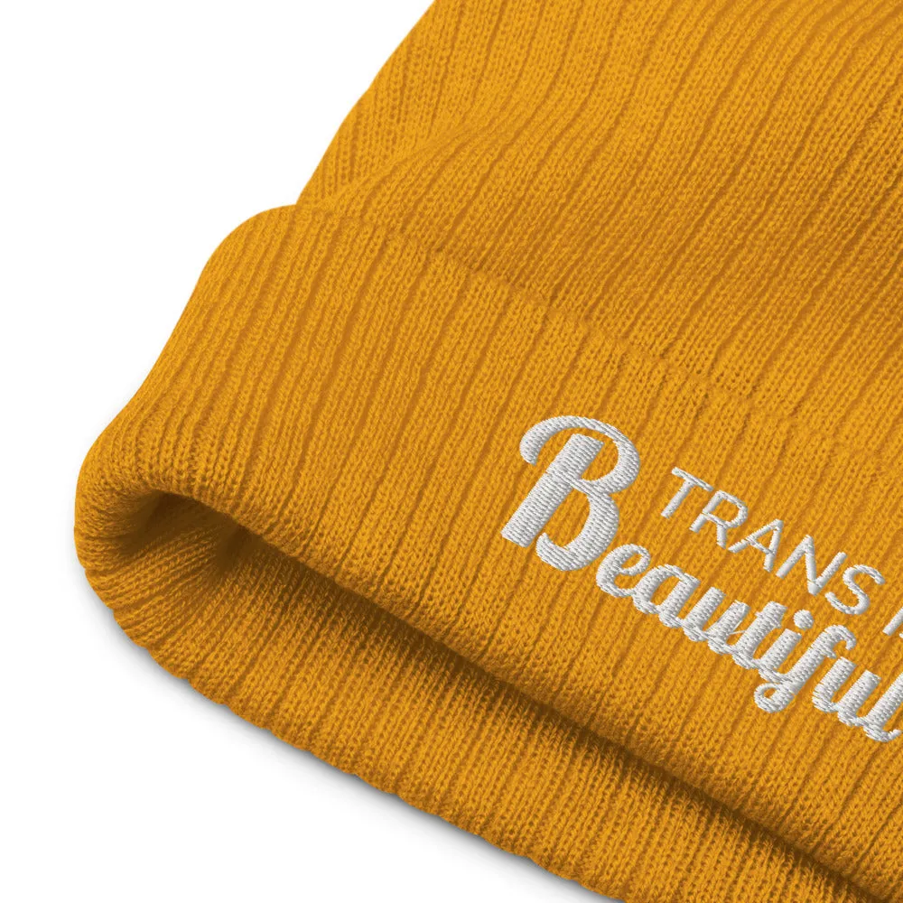 Trans Is Beautiful Eco Beanie
