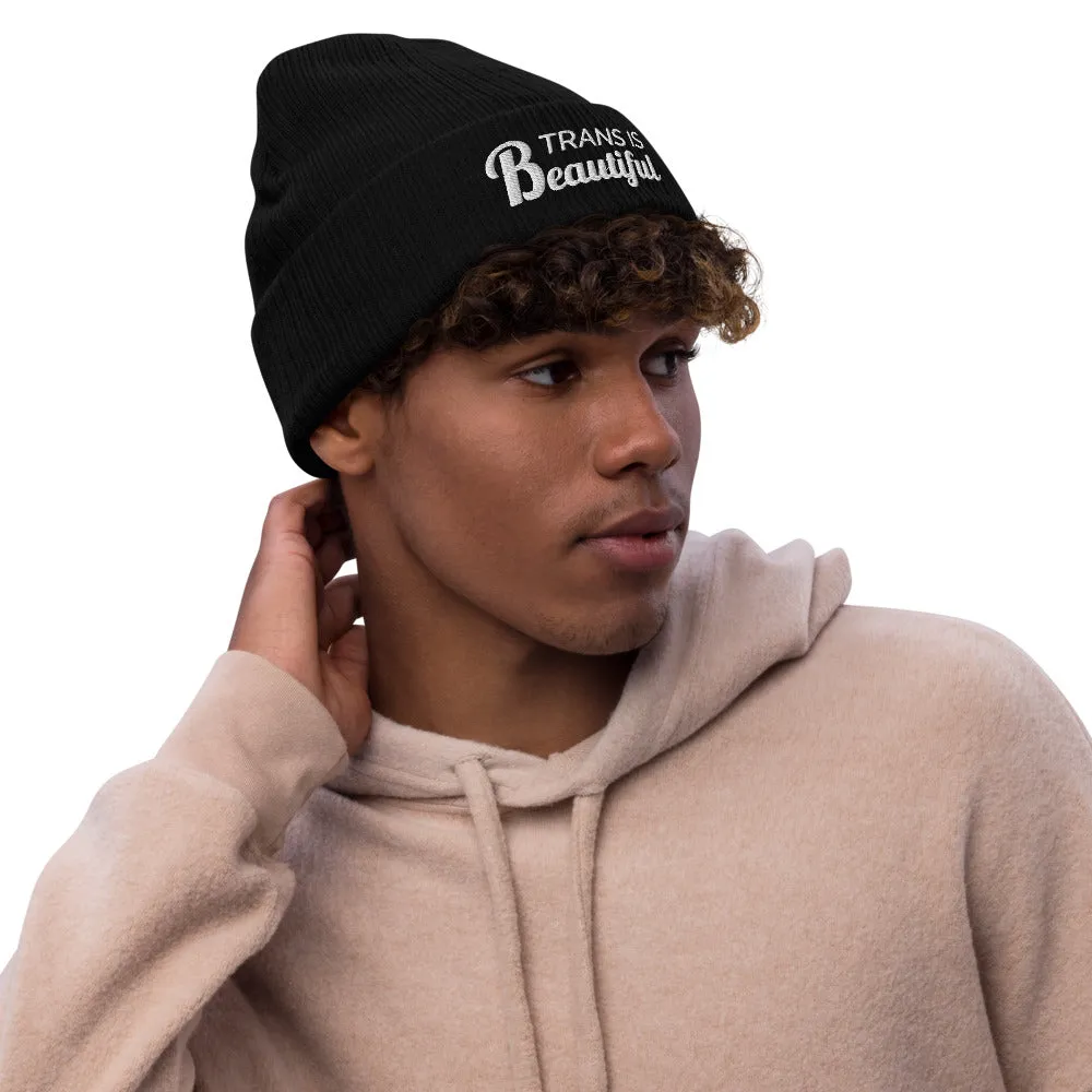 Trans Is Beautiful Eco Beanie