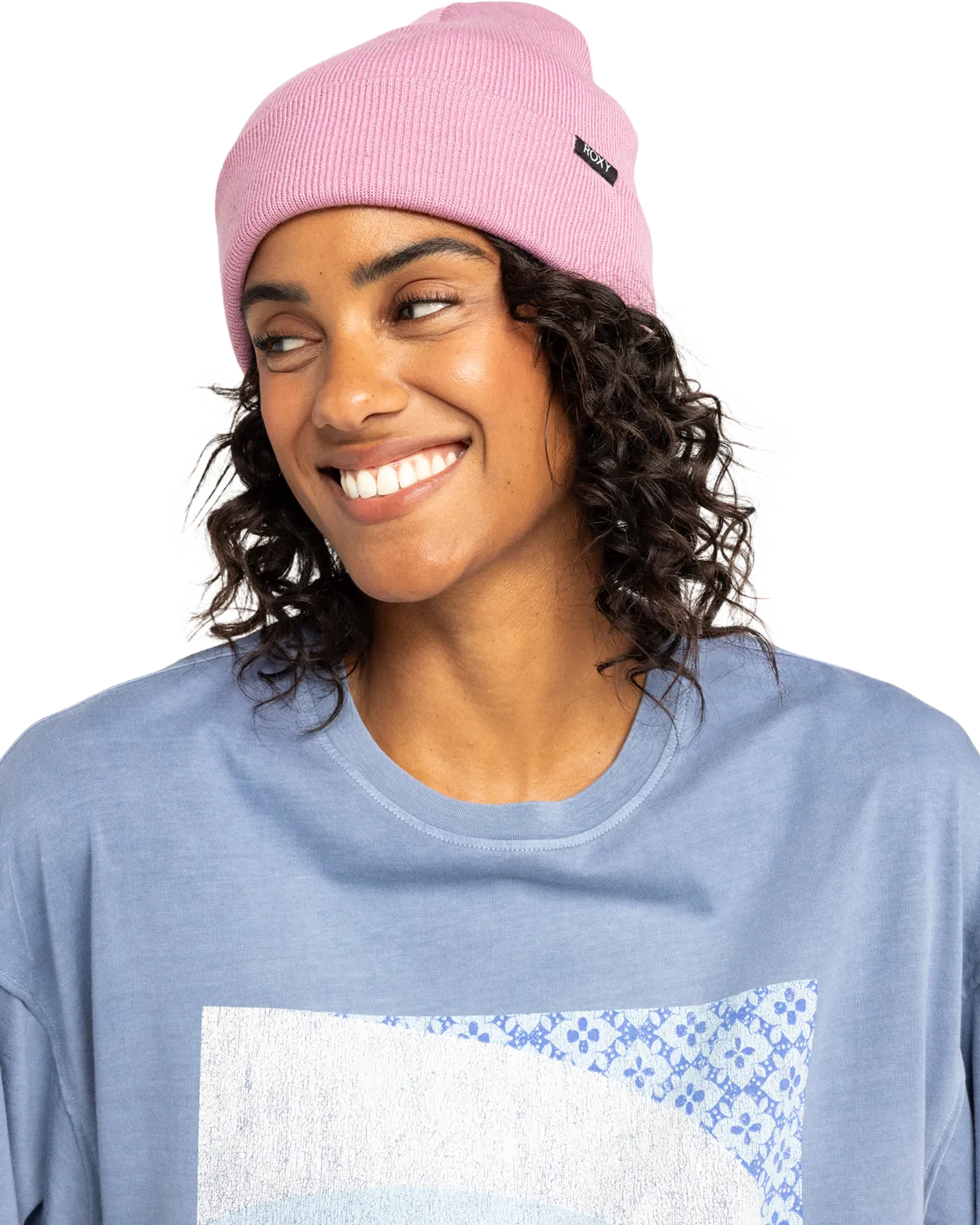 Tropical Snow Beanie in Mauve Orchid