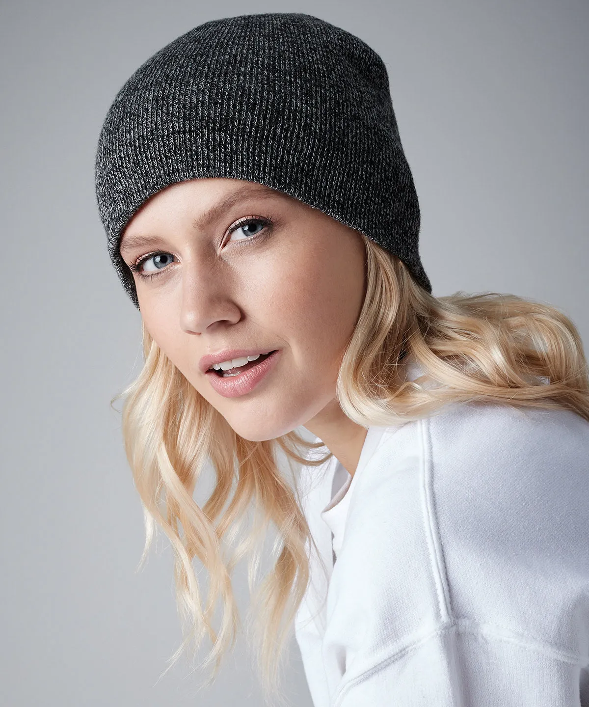 Two-tone pull-on beanie | Antique Grey