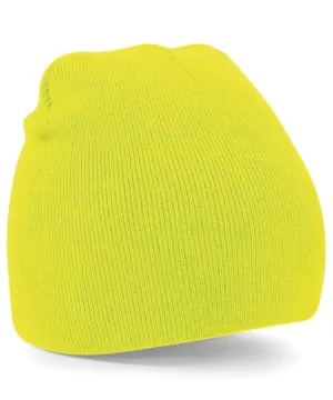 Two-tone pull-on beanie | Fluorescent Yellow