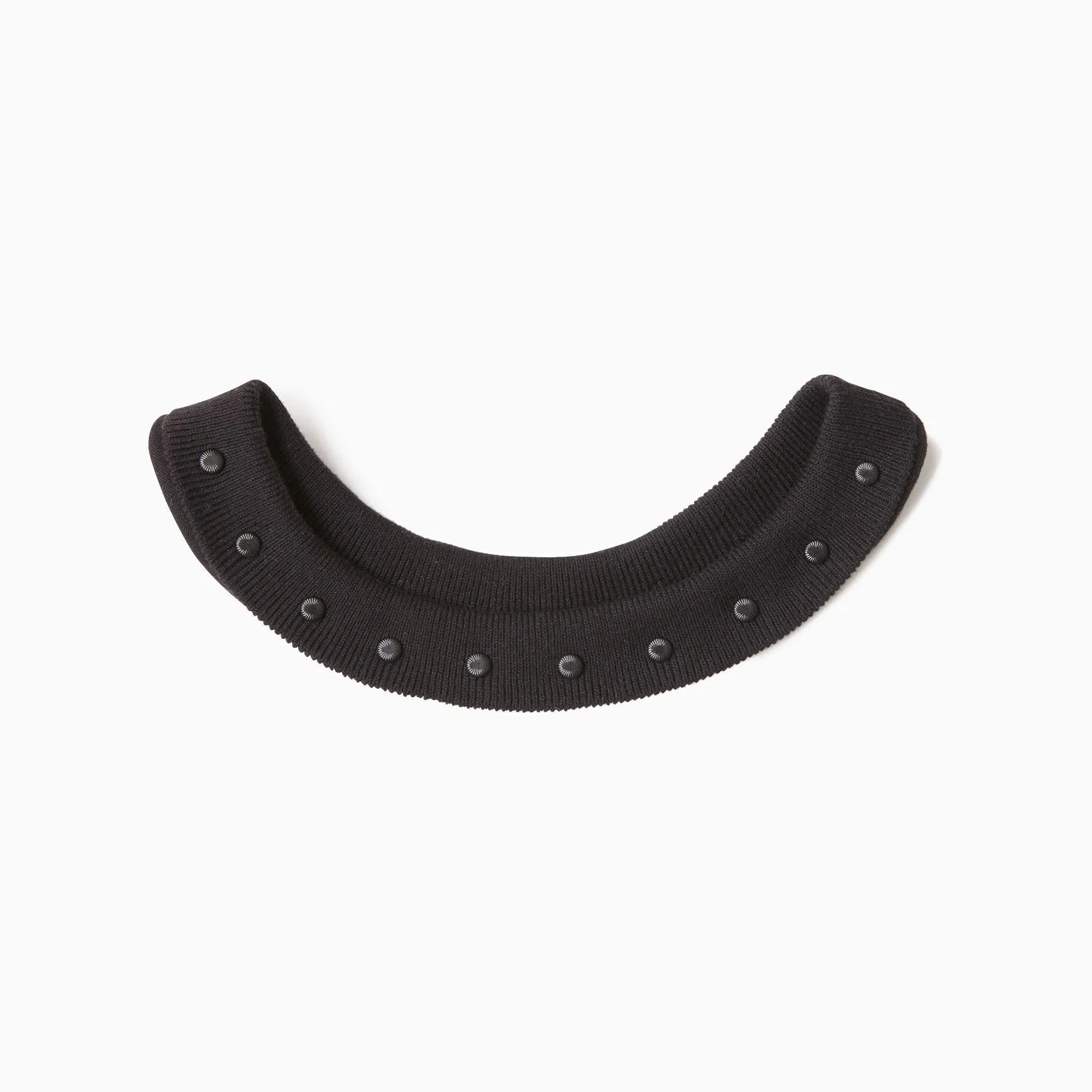 TYPE-1 Knit Organic Cotton Crew Neck Collar Part (Black)
