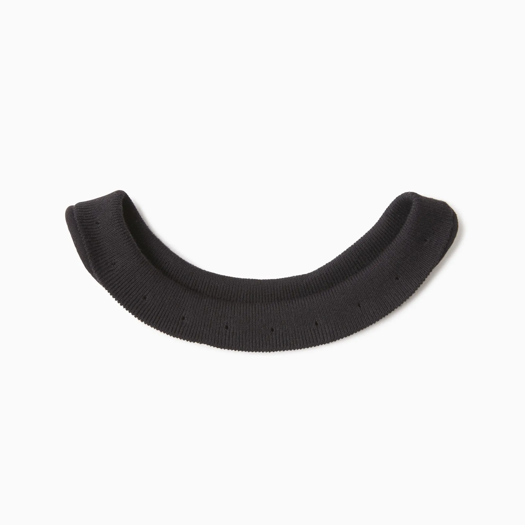 TYPE-1 Knit Organic Cotton Crew Neck Collar Part (Black)