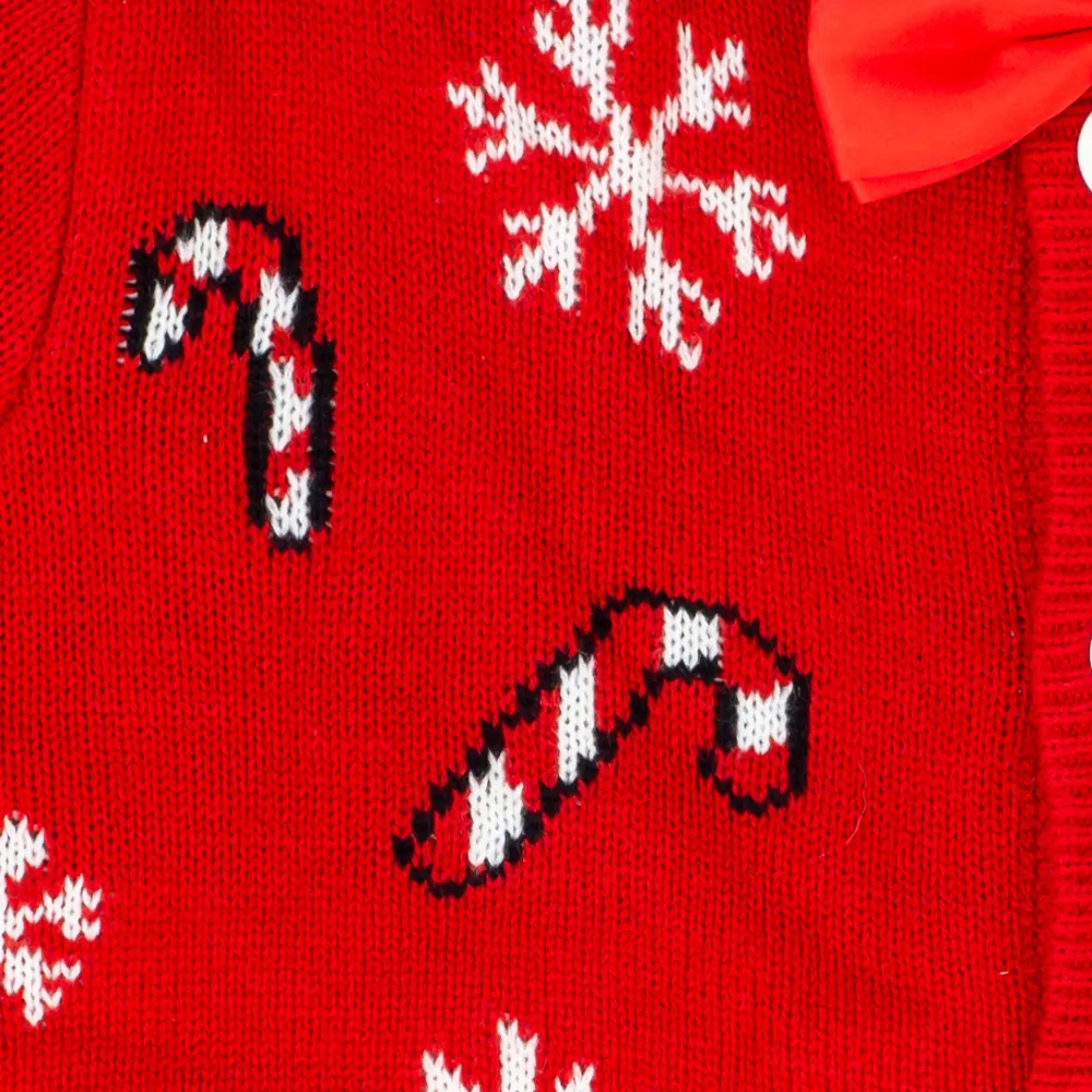 Ugly Christmas Sweater JulesRoche Candy Canes Snowflakes Unisex