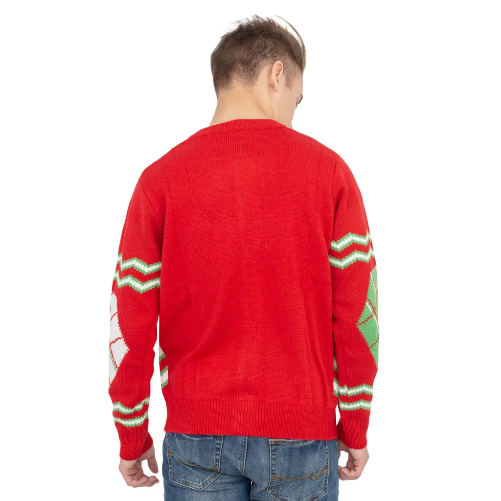 Ugly Christmas Sweater JulesRoche Candy Canes Snowflakes Unisex