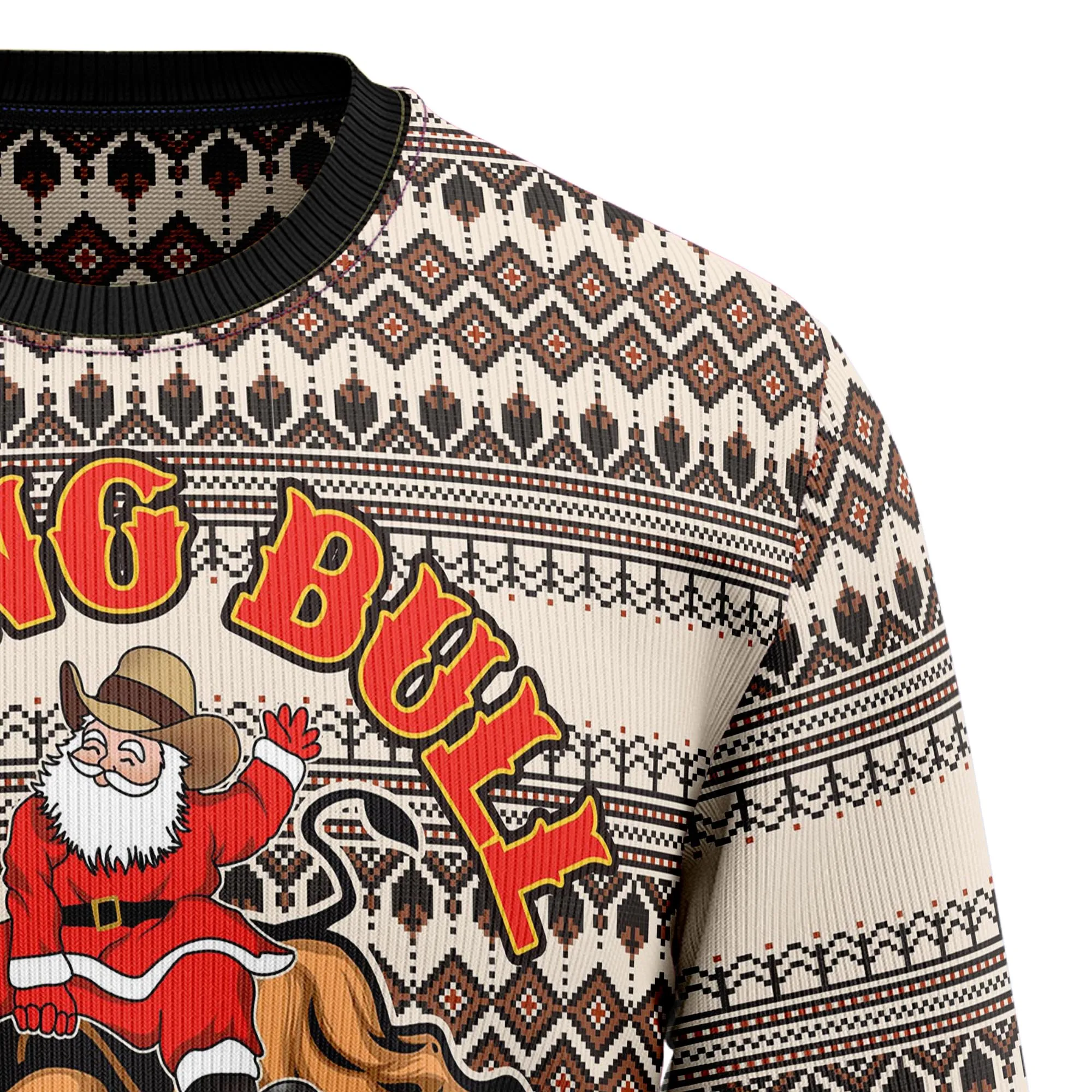 Ugly Sweater JulesRoche All-Over Print Cotton Blend Christmas