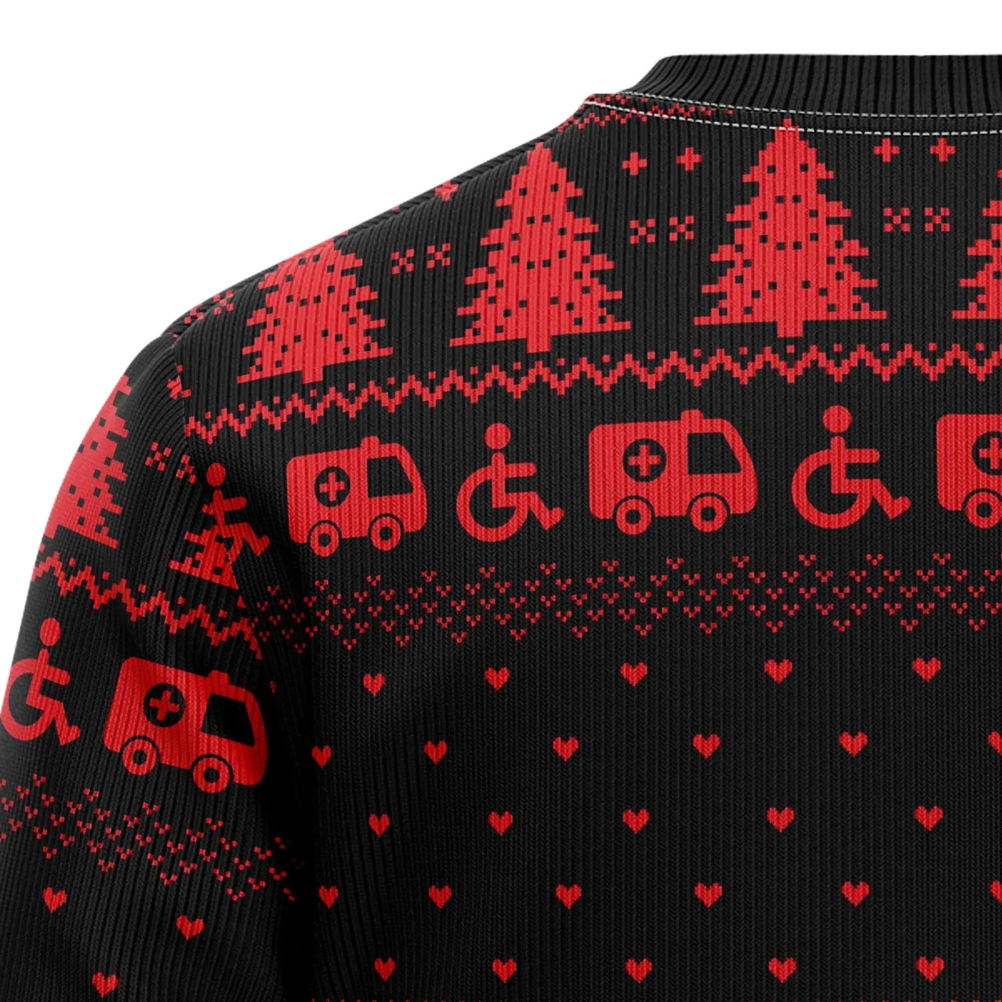 Ugly Sweater JulesRoche All-Over Print Cotton Blend Holiday