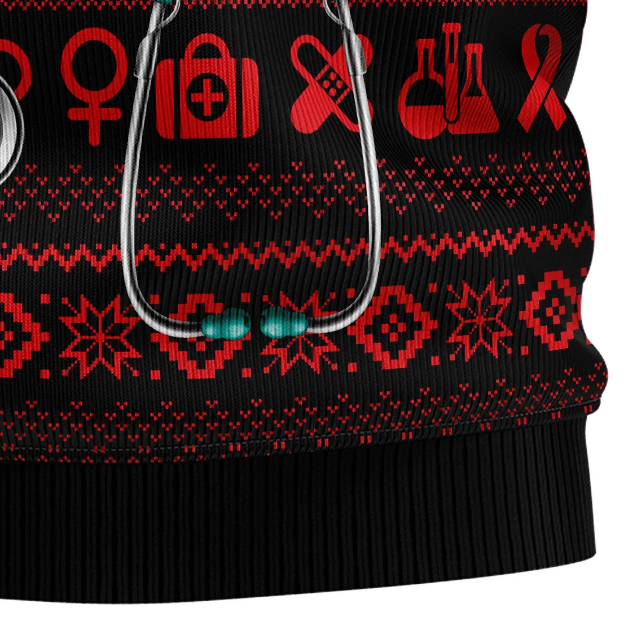 Ugly Sweater JulesRoche All-Over Print Cotton Blend Holiday
