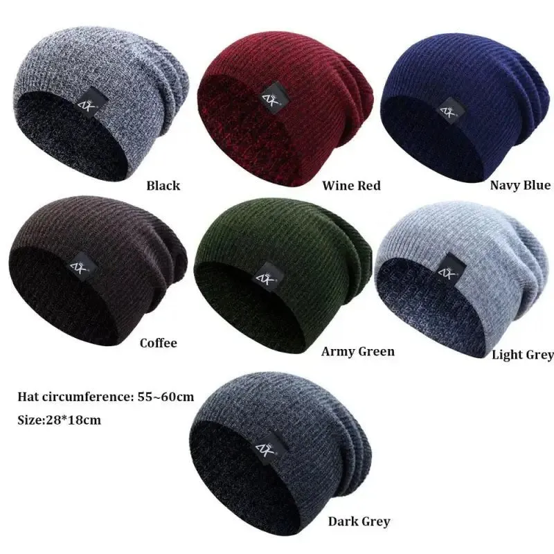 Unisex Fashionable Knitted Beanie with Adjustable Sizes & Warm Acrylic Fabric