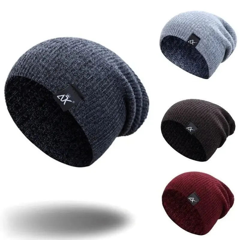 Unisex Fashionable Knitted Beanie with Adjustable Sizes & Warm Acrylic Fabric