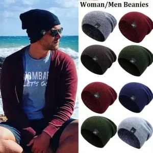 Unisex Fashionable Knitted Beanie with Adjustable Sizes & Warm Acrylic Fabric