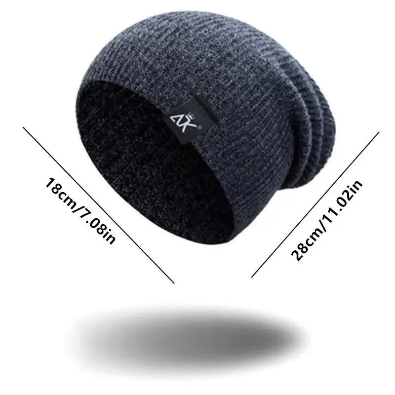 Unisex Fashionable Knitted Beanie with Adjustable Sizes & Warm Acrylic Fabric