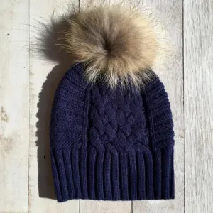 Up for Anything Merino Wool Beanie - Dark Denim Blue