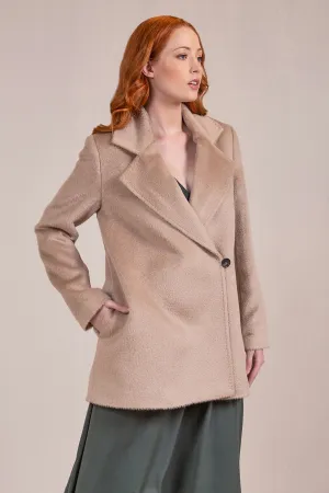 Vane Coat Baby Alpaca Suri Color Beige