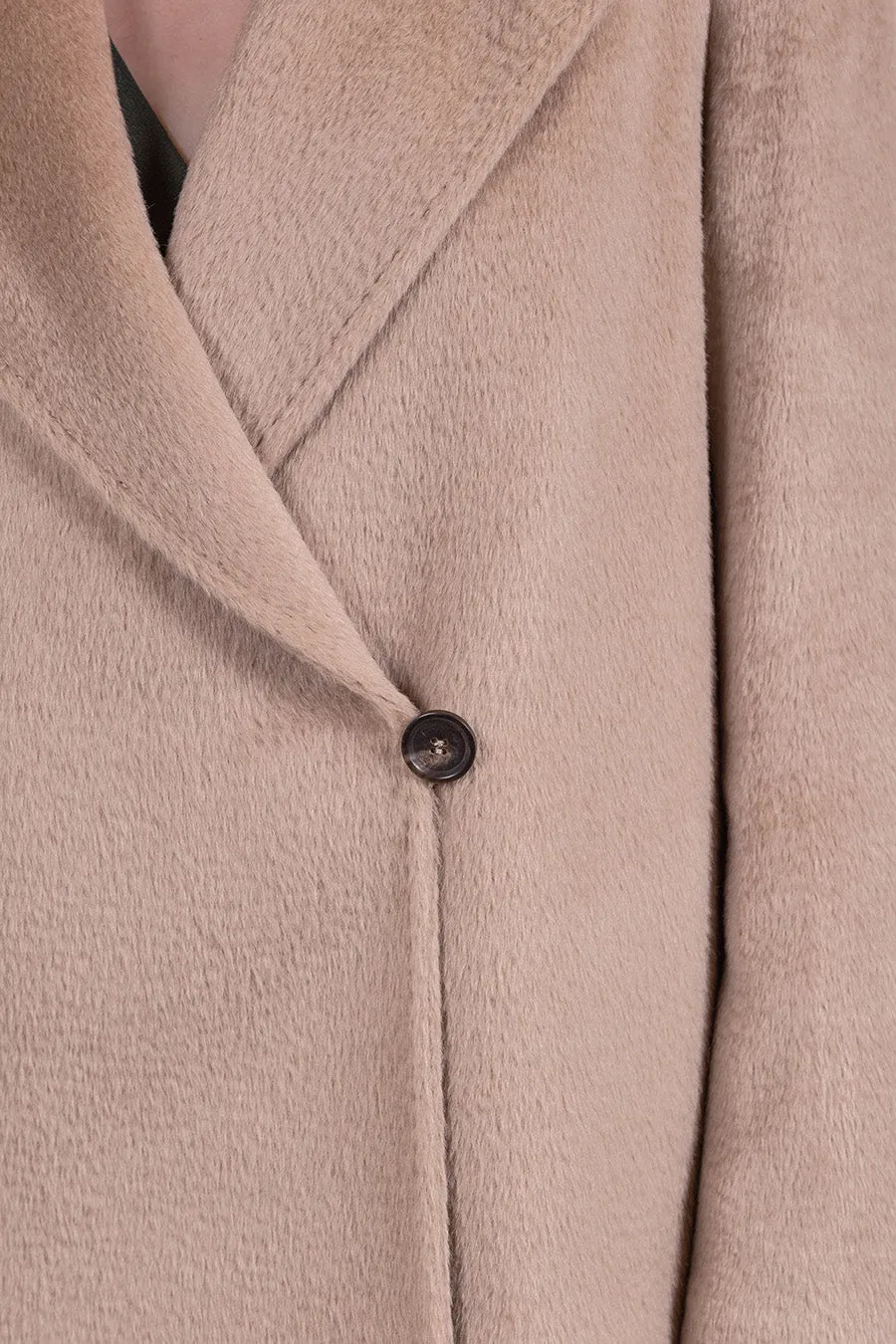 Vane Coat Baby Alpaca Suri Color Beige