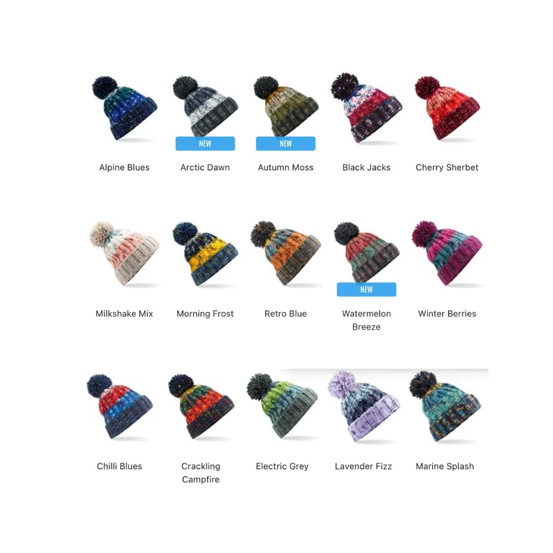 Vegan Corkscrew Pom Pom Beanie | Multiple Colours