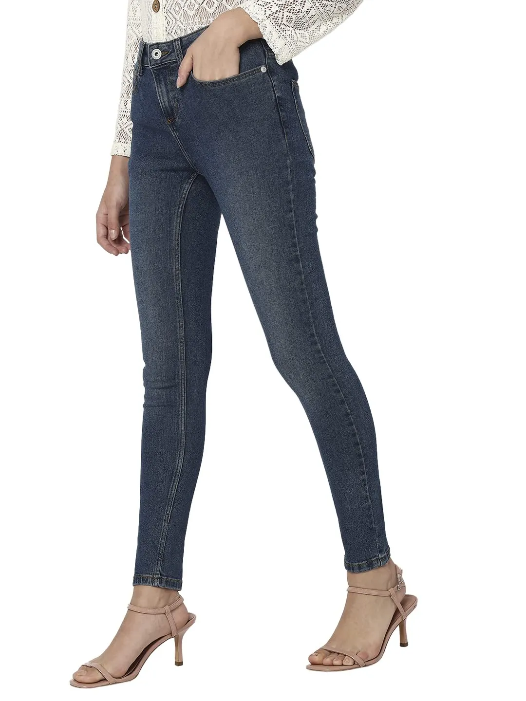 VERO MODA Women's Skinny Fit Blue Classic Jeans_31