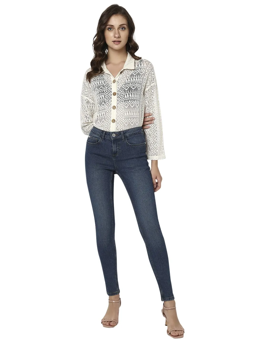 VERO MODA Women's Skinny Fit Blue Classic Jeans_31