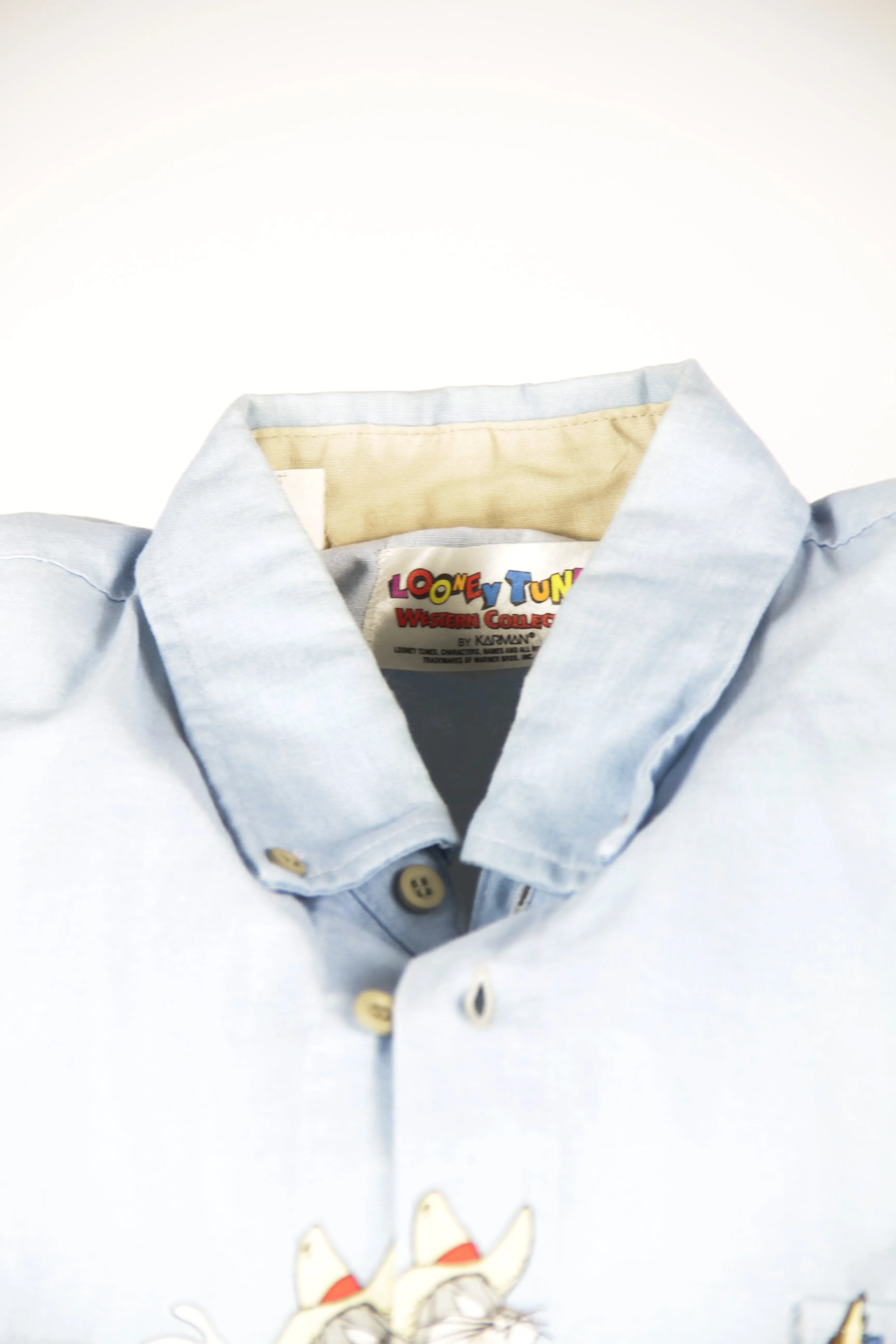 Vintage 1993 Looney tunes wrap around printed shirt - L