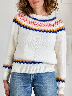 Vintage Fairisle Primary Color Sweater