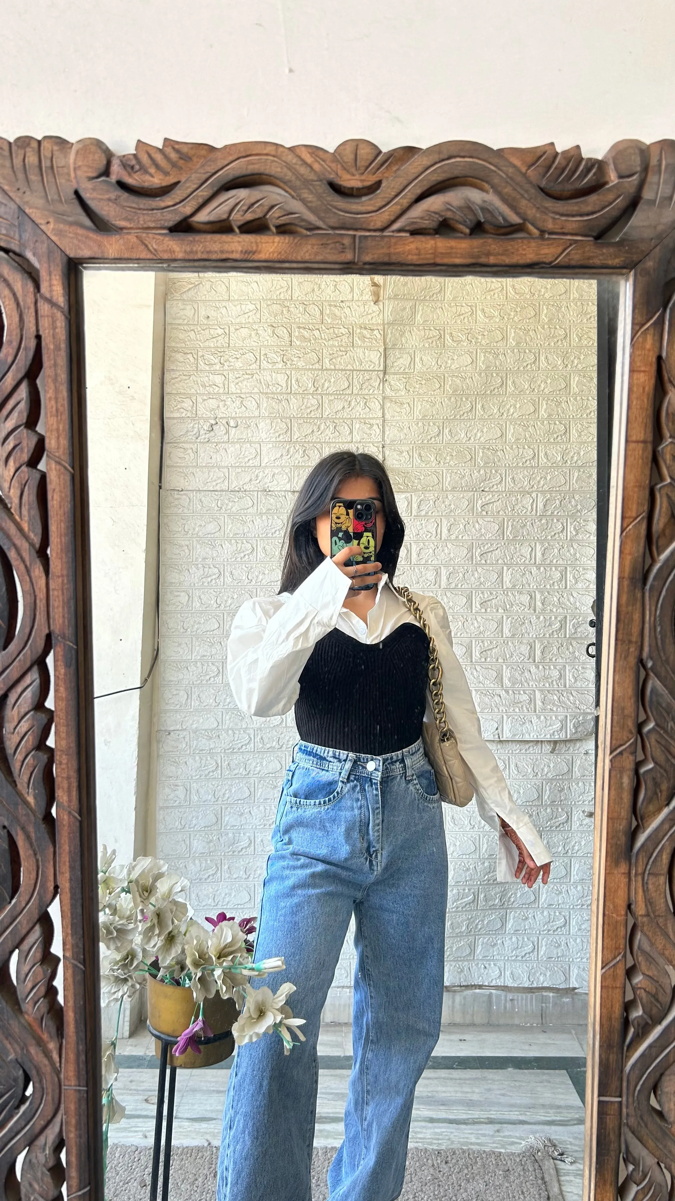 Warm tube sweater with shirt attached 30-32 bust