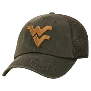 West Virginia Mountaineers TOW Brown "Chestnut" Style Mesh Adj. Relax Hat Cap