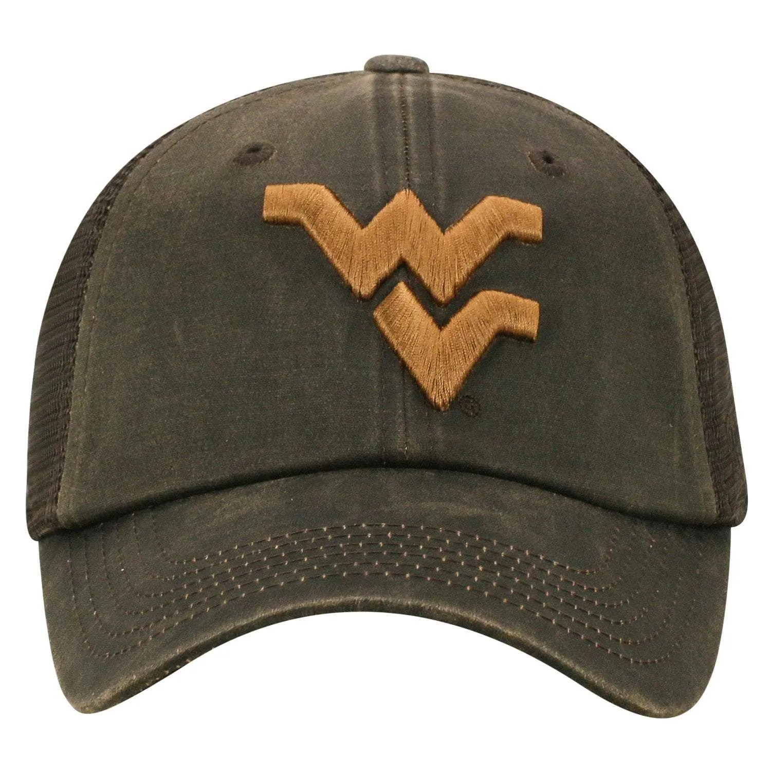 West Virginia Mountaineers TOW Brown "Chestnut" Style Mesh Adj. Relax Hat Cap