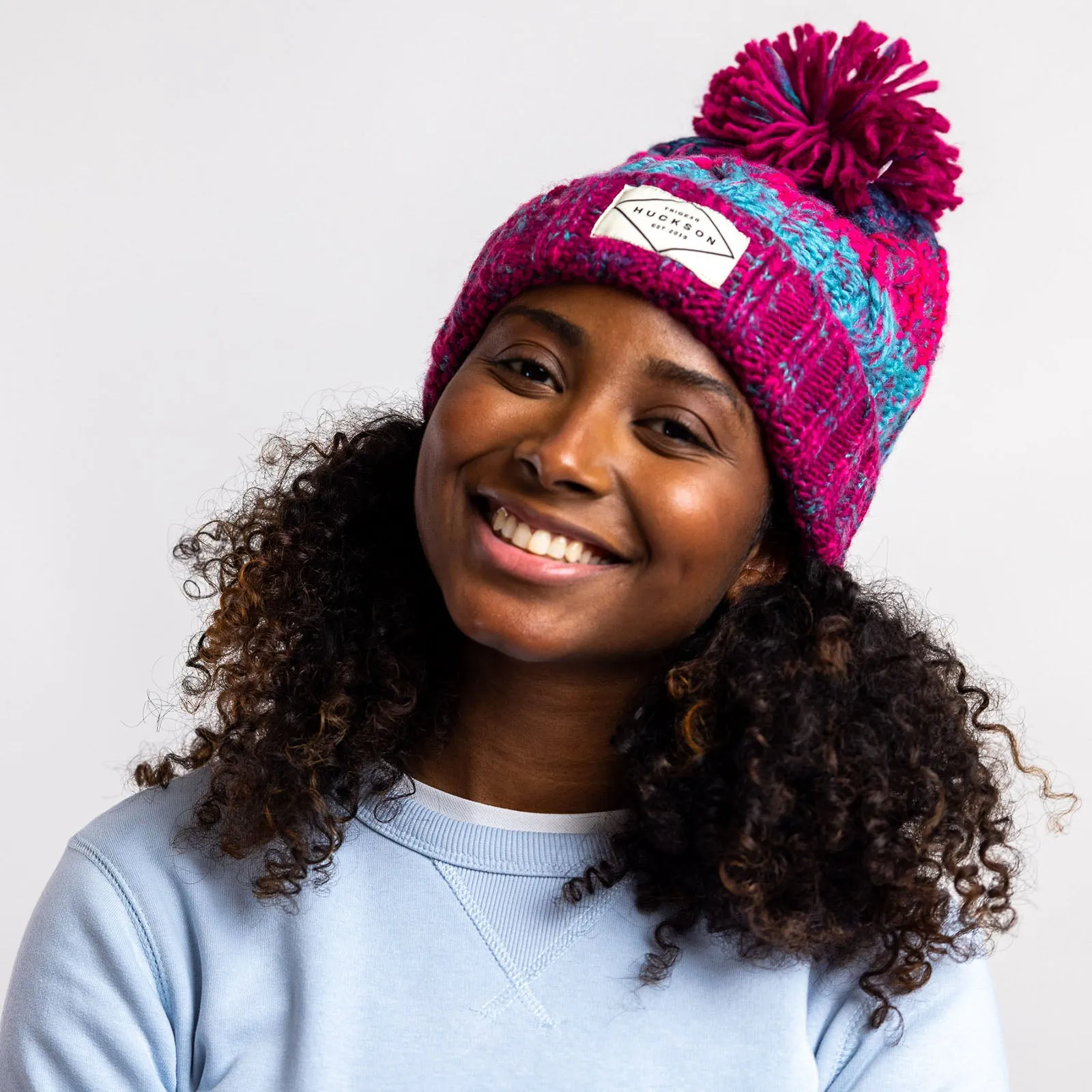 Winter Berries Corkscrew Bobble Beanie