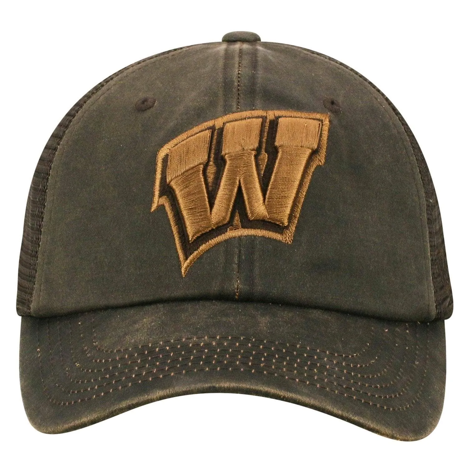 Wisconsin Badgers TOW Brown "Chestnut" Style Mesh Adj. Strap Relax Hat Cap
