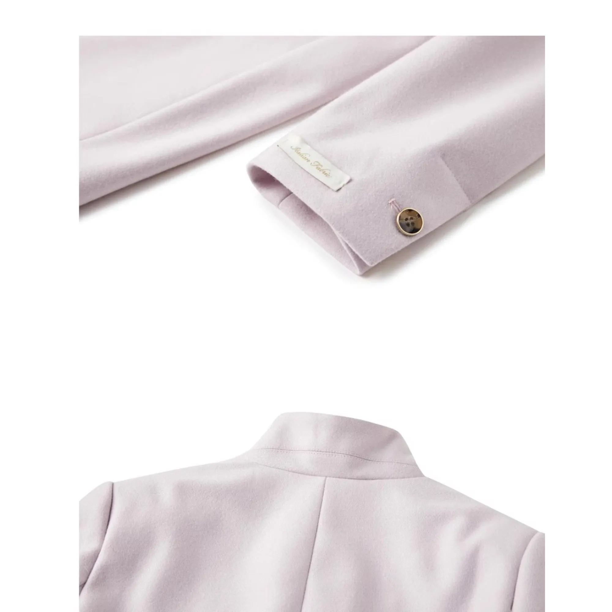 Women Wmo-Bianzch-Straight Tailored Coat - Lt-Pink