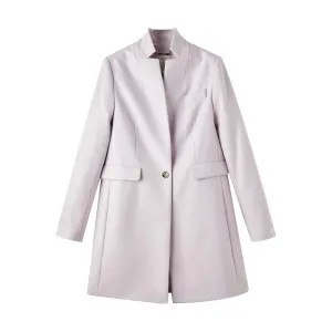 Women Wmo-Bianzch-Straight Tailored Coat - Lt-Pink