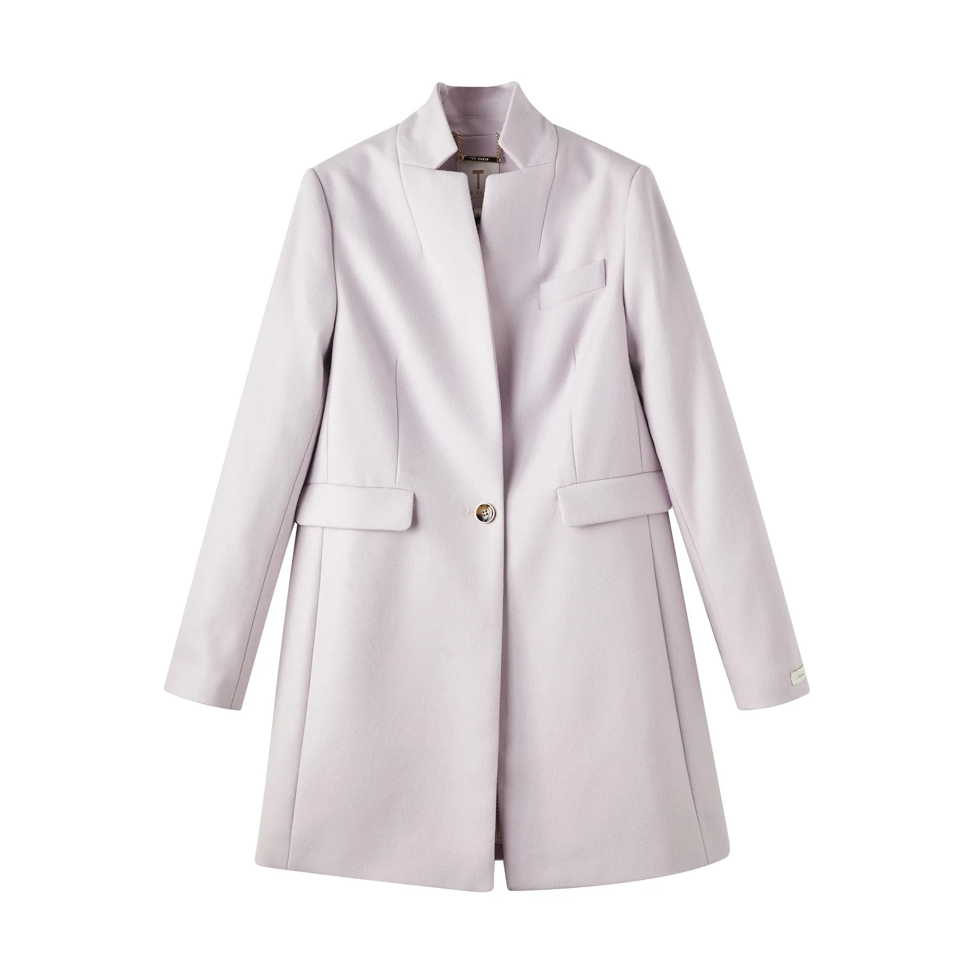 Women Wmo-Bianzch-Straight Tailored Coat - Lt-Pink