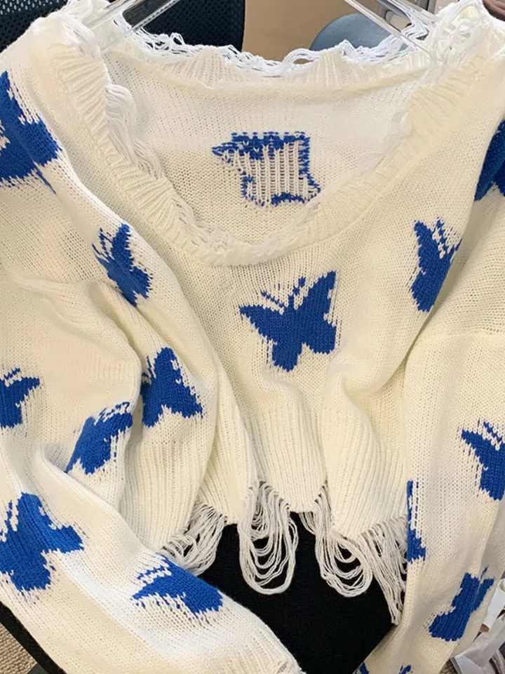 Women's Stylish Cashmere Butterfly Sweater | Ideal for Autumn/Winter