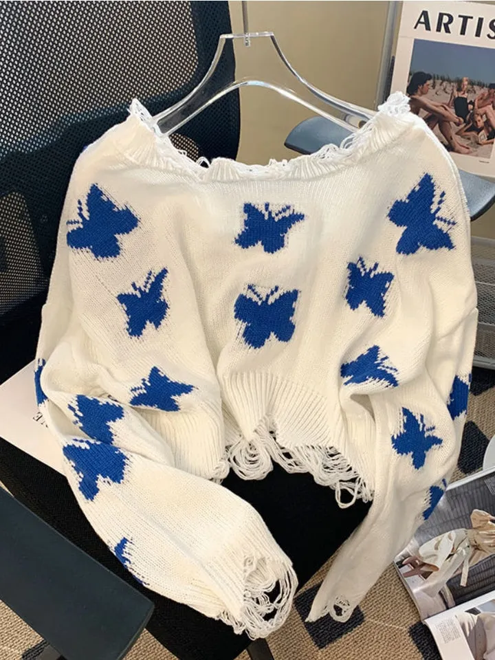 Women's Stylish Cashmere Butterfly Sweater | Ideal for Autumn/Winter