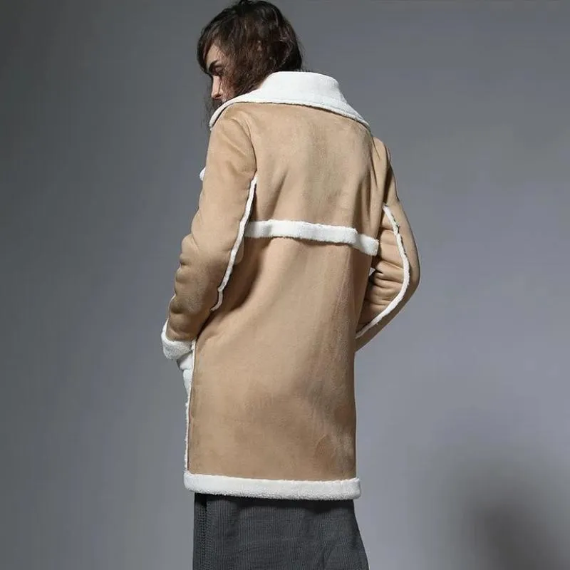 Women's Winter Casual Thick Faux Sheepskin Long Coat With Faux Fur