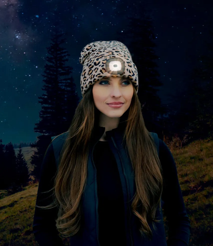 Woodland Camo Night Scope™ Rechargeable LED Light Hat