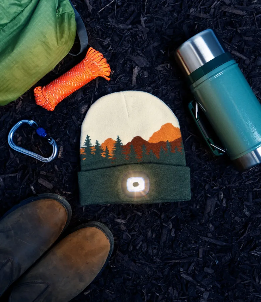 Woodland Camo Night Scope™ Rechargeable LED Light Hat