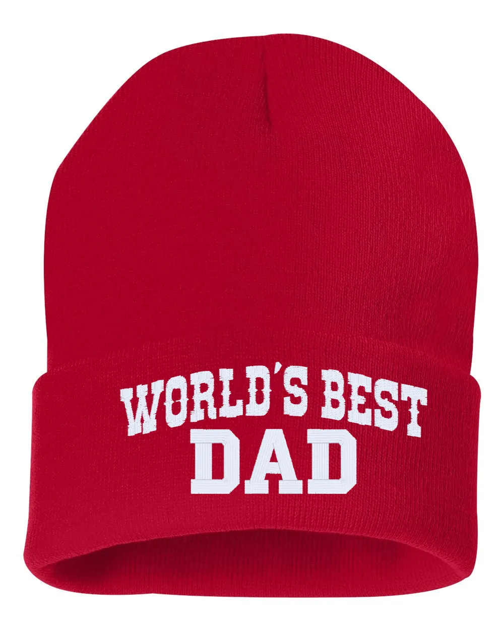 WORLD'S BEST DAD Embroidered Cuffed Beanie Hat